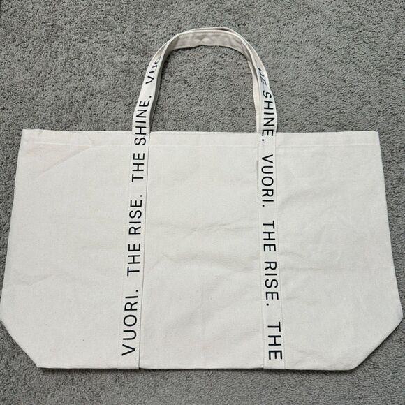 Vuori The Rise The Shine Limited Edition Reusable Canvas Tote Bag - Picture 3 of 11